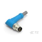 Te Entrelec - Cordons simples, M8,Mâle, Queue de cochon, Angle Droit, Gris