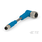 Te Entrelec - Cordons doubles, Mâle/Femelle, M8 vers M12,Gris