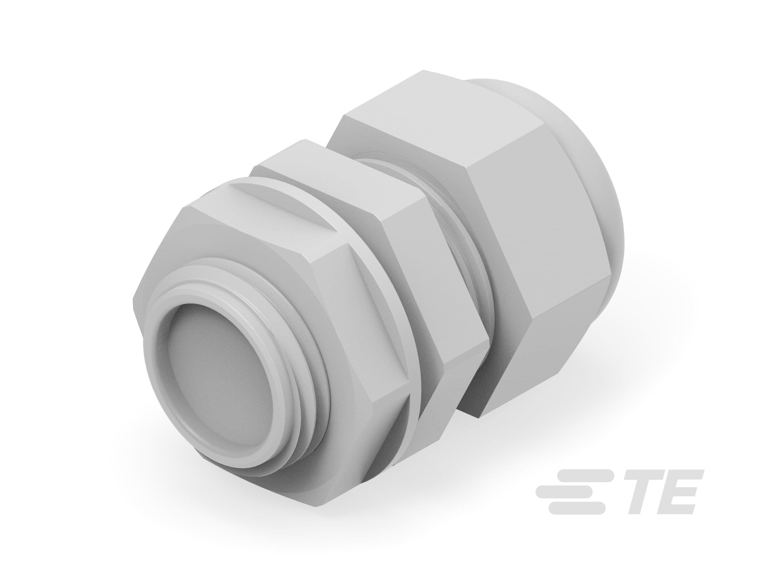 Te Entrelec - Presse-étoupe avec contre-écrou, filetage NPT, polyamide, gris c. (Taille B)