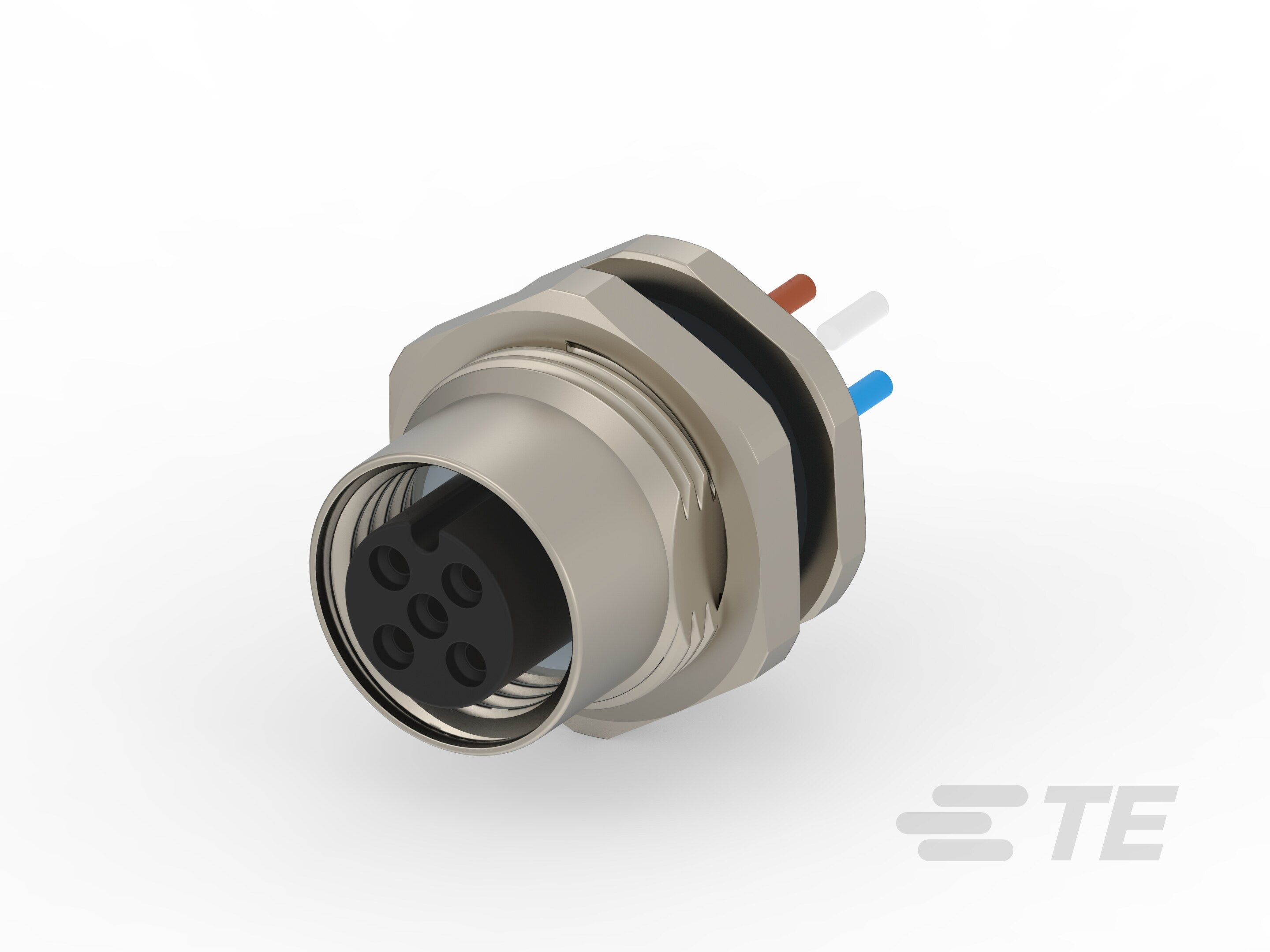 Te Entrelec - Connecteur Femelle, M12, Alliage cuivre, Polyamide,Noir