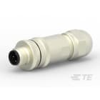 Te Entrelec - Connecteur Mâle, M12, Alliage cuivre, Polyamide 66 GF25,Noir