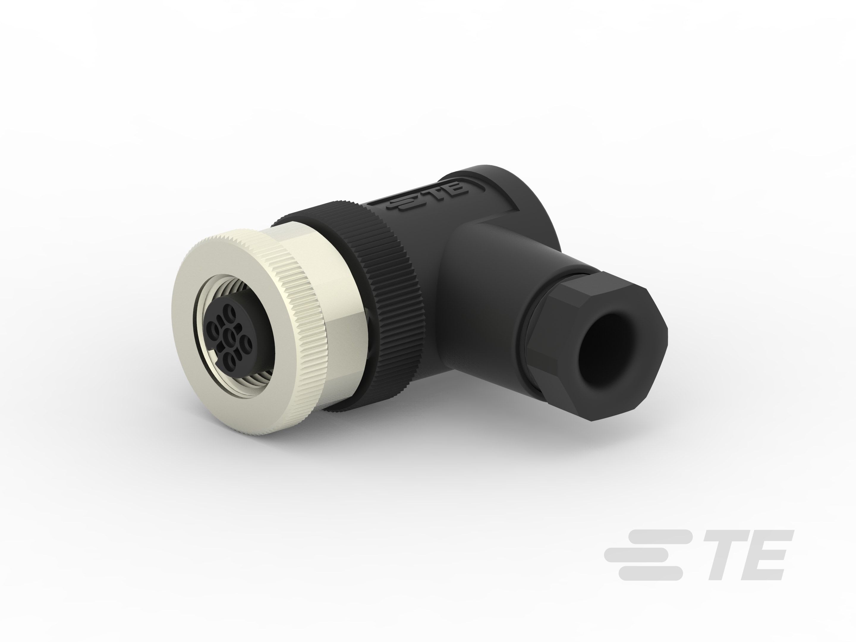 Te Entrelec - Connecteur Femelle, M12, PBT, Polyamide 66 GF25,Noir