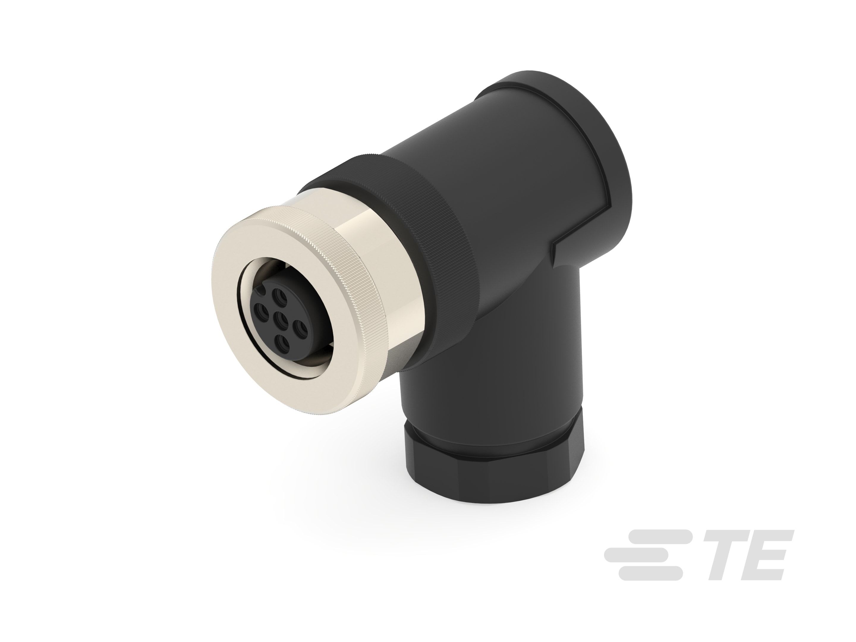 Te Entrelec - Connecteur Femelle, M12, PBT, Polyamide 66 GF25,Noir