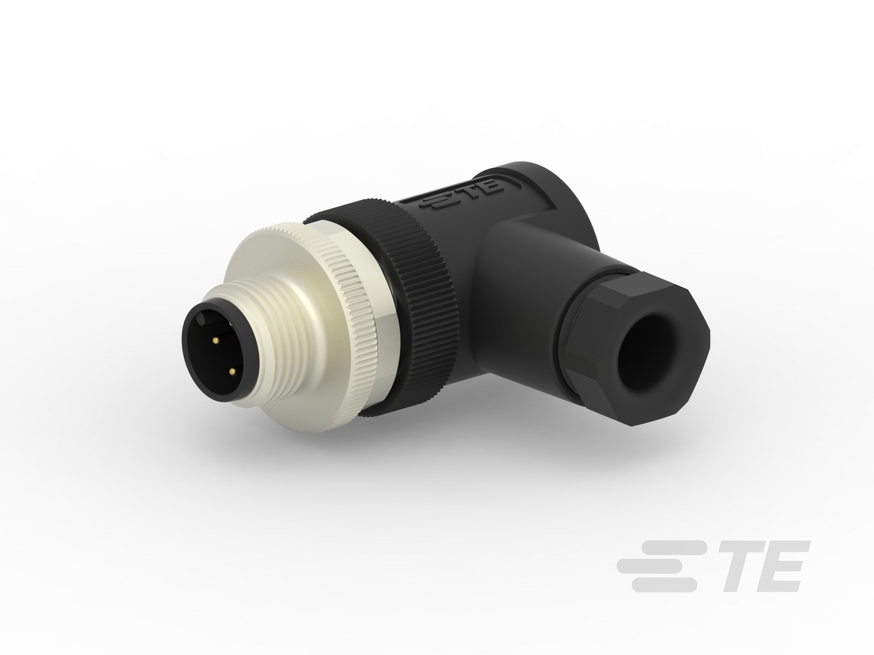 Te Entrelec - Connecteur Mâle, M12, PBT, Polyamide 66 GF25,Noir