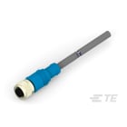 Te Entrelec - Cordons, Femelle, M12 Queue de cochon, Droit, Gris