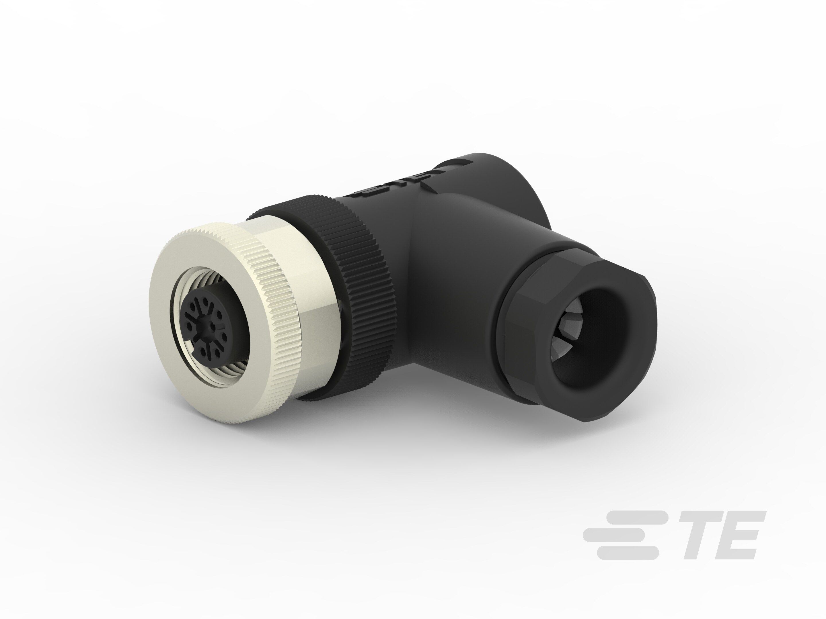 Te Entrelec - Connecteur Femelle, M12, PBT, Polyamide 66 GF25,Noir