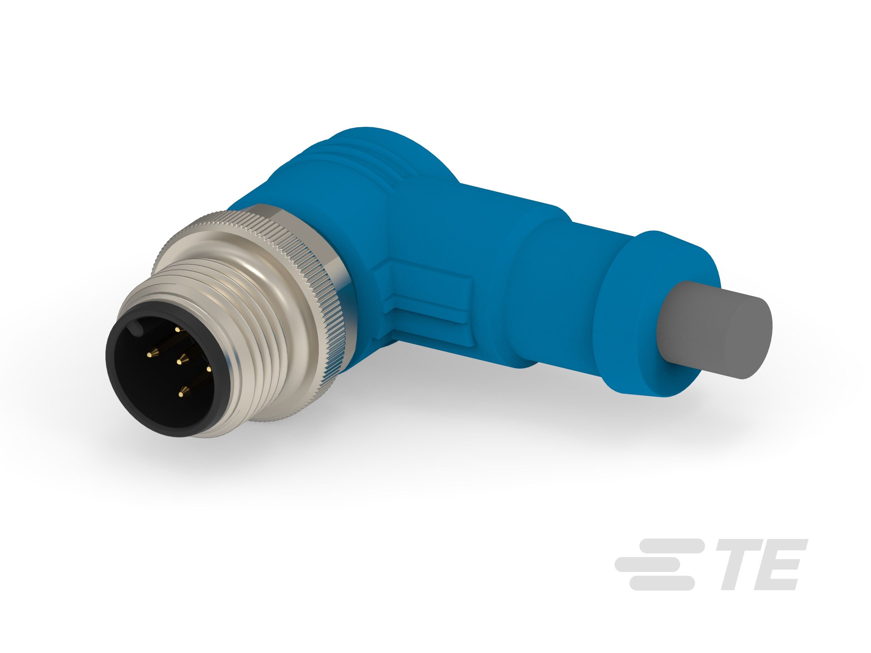 Te Entrelec - Cordons, M12 Queue de cochon, Angle Droit, Gris