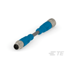 Te Entrelec - Cordons, Mâle/Femelle, M12 vers M12, Droit, Gris