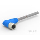 Te Entrelec - Cordons, Femelle, M12 Queue de cochon, Angle Droit, Gris