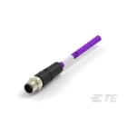 Te Entrelec - Cordons, M12 Queue de cochon, Droit, Violet