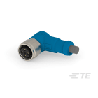 Te Entrelec - Cordons, Femelle, M12 Queue de cochon, Angle Droit, Gris