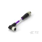 Te Entrelec - Cordons, Connecteur/Femelle, M12 vers M12, Violet