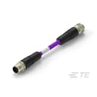 Te Entrelec - Cordons, Connecteur/Femelle, M12 vers M12, Violet