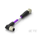 Te Entrelec - Cordons, Connecteur/Femelle, M12 vers M12, Violet