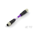 Te Entrelec - Cordons, Connecteur/Femelle, M12 vers M12, Violet