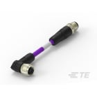 Te Entrelec - Cordons, Connecteur/Femelle, M12 vers M12, Violet