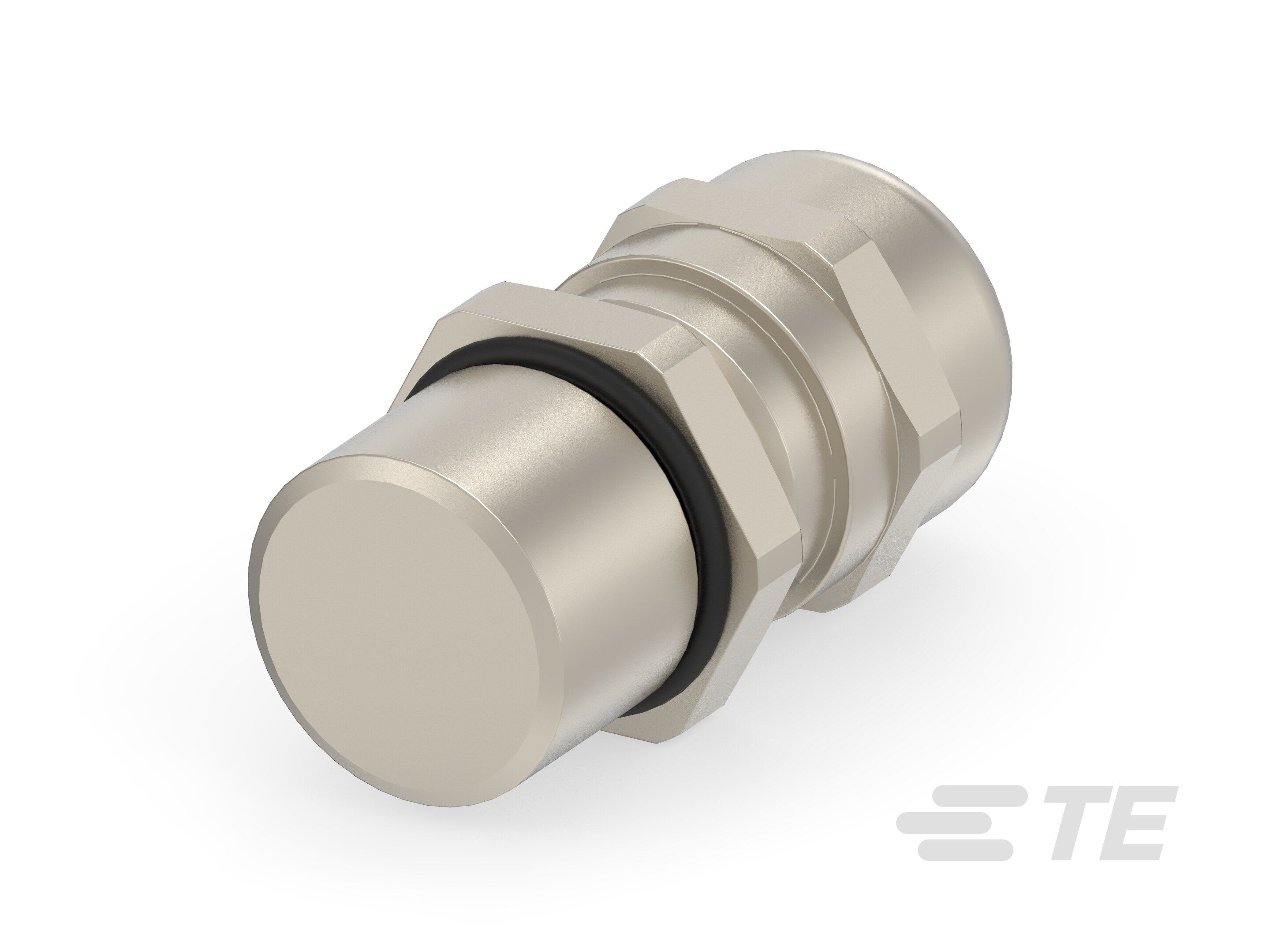 Te Entrelec - Presse-étoupe avec contre-écrou, filetage métrique, Laiton nickelé (Taille F)