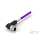 Te Entrelec - Cordons, M12 Queue de cochon, Angle Droit, Violet