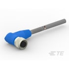 Te Entrelec - Cordons, Femelle, M12 Queue de cochon, Angle Droit, Gris