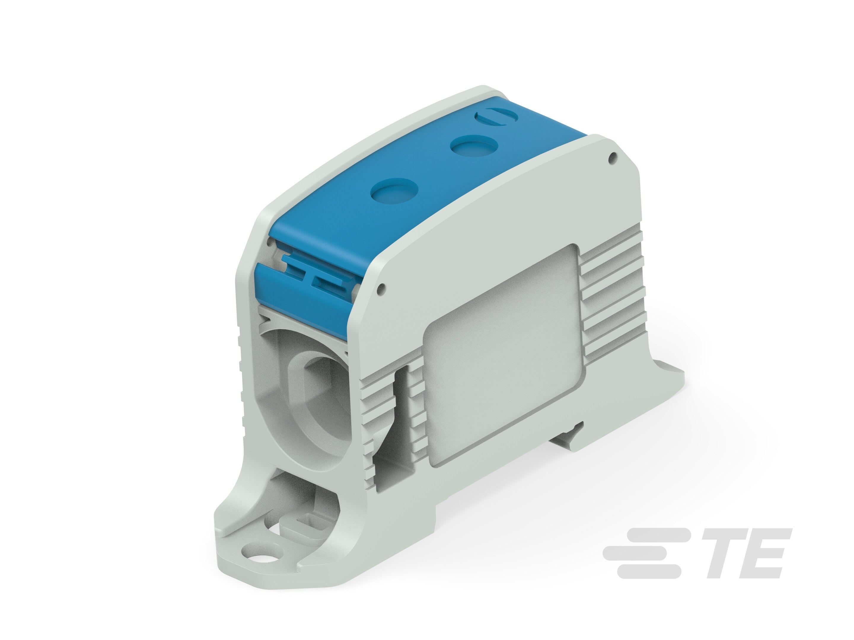 Te Entrelec - Bloc de jonction de puissance compact unipolaire, section 50 mm², gris/bleu