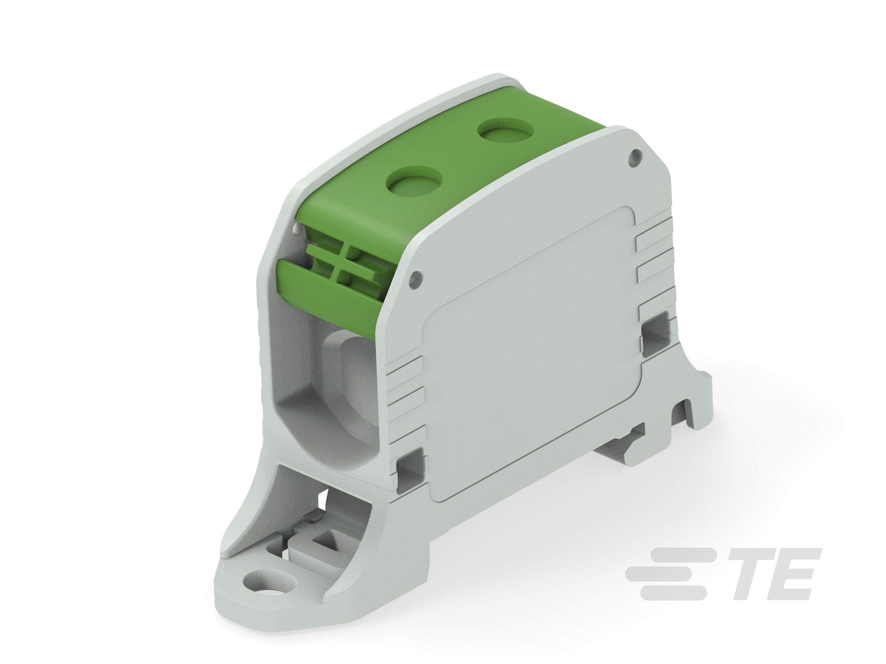 Te Entrelec - Bloc de jonction de puissance compact unipolaire, section 50 mm², gris/vert
