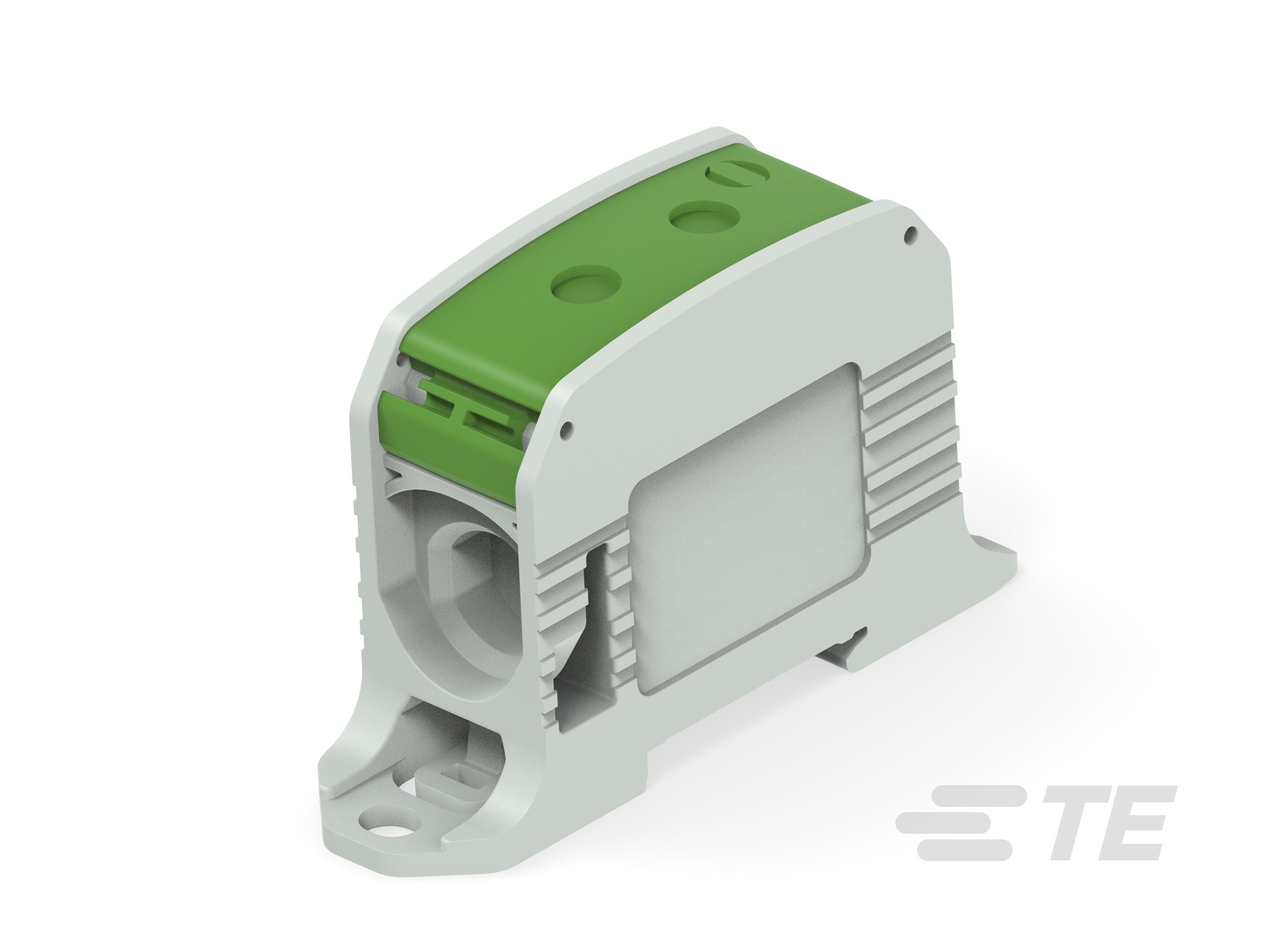 Te Entrelec - Bloc de jonction de puissance compact unipolaire, section 95 mm², gris/vert