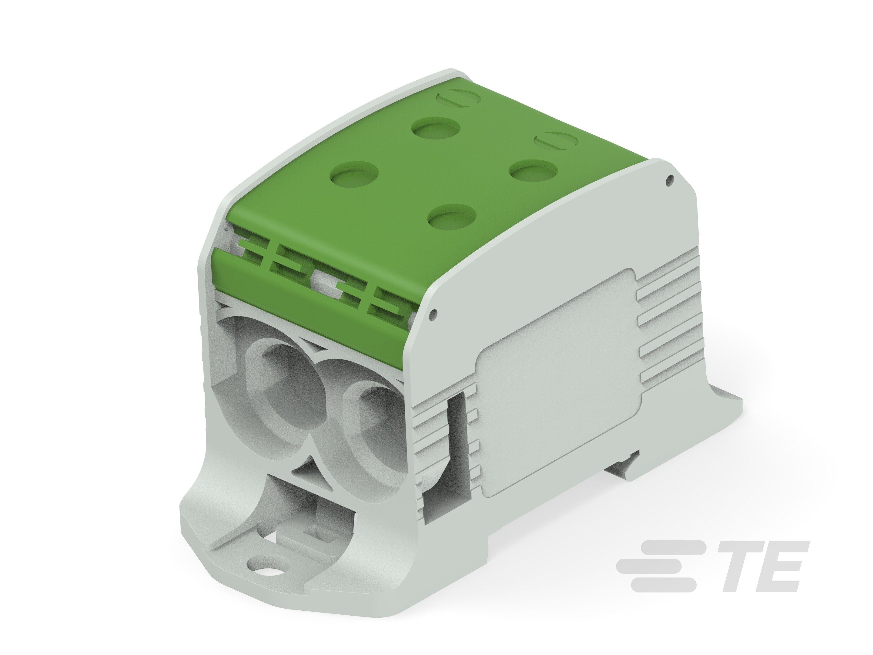 Te Entrelec - Bloc de jonction de puissance compact bipolaire, section 95 mm², gris/vert
