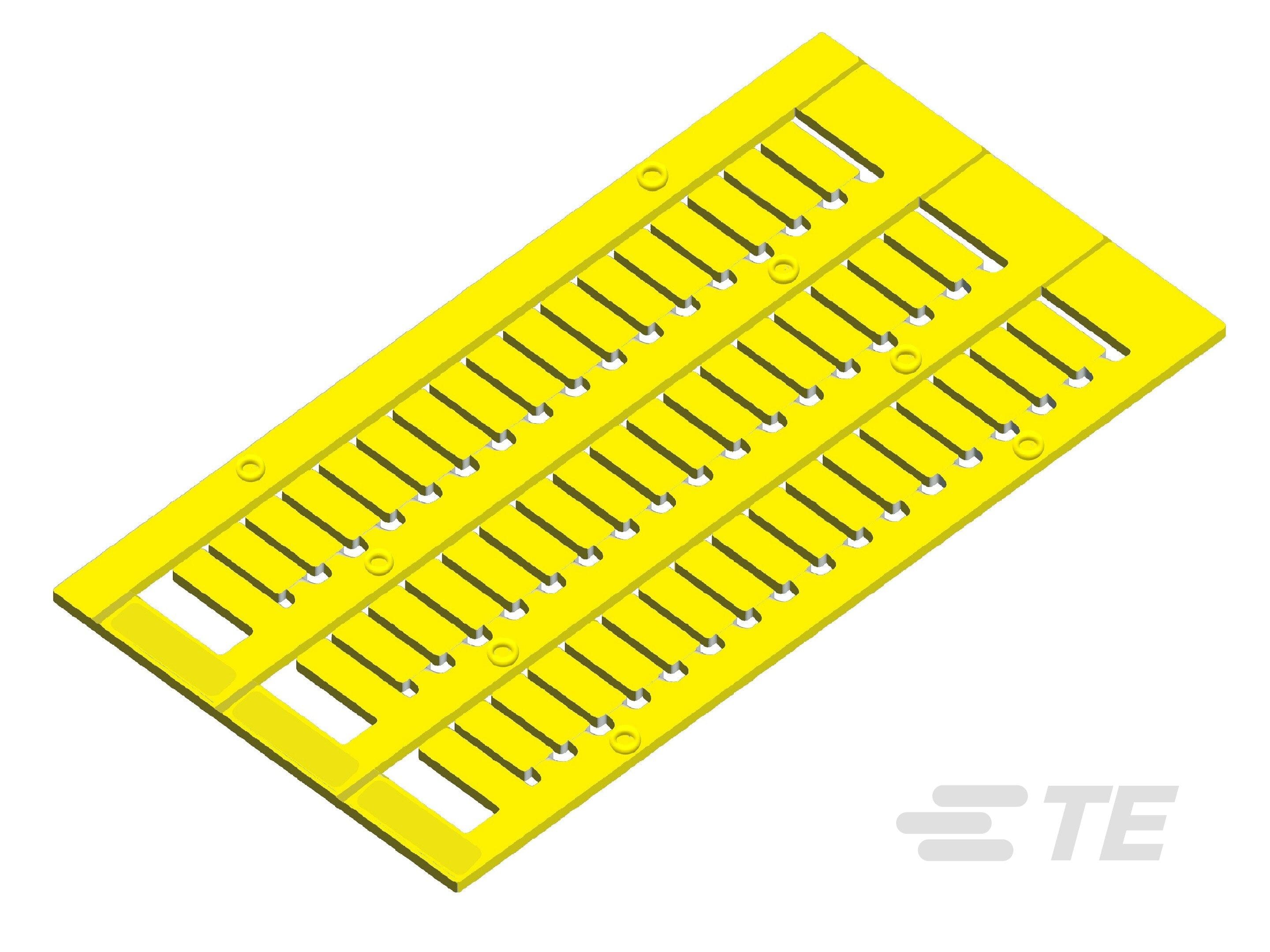 Te Entrelec - Repères de bornes Entrelec SNA 6 x 10 mm (jaune) en polycarbonate