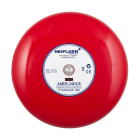 Moflash Signalling - Cloche rouge A6BM - 85-280Vcc/ca - 106dB - Gong 6 pouces en acier - IP66