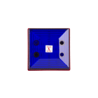 Moflash Signalling - Feu flash - FD40 - 24Vcc - 12 LED bleu - IP65 - Lentille seulement