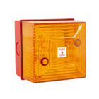 Moflash Signalling - Feu flash - FL40 - 24Vcc - Xénon 5J orange - IP65 - Boitier arrière rouge
