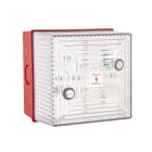 Moflash Signalling - Feu flash - FL40 - 115Vca - Xénon 5J transparent - IP65 - Boitier arrière rouge