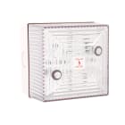 Moflash Signalling - Feu flash - FL40 - 24Vcc - Xénon 5J transparent - IP65 - Boitier arrière blanc