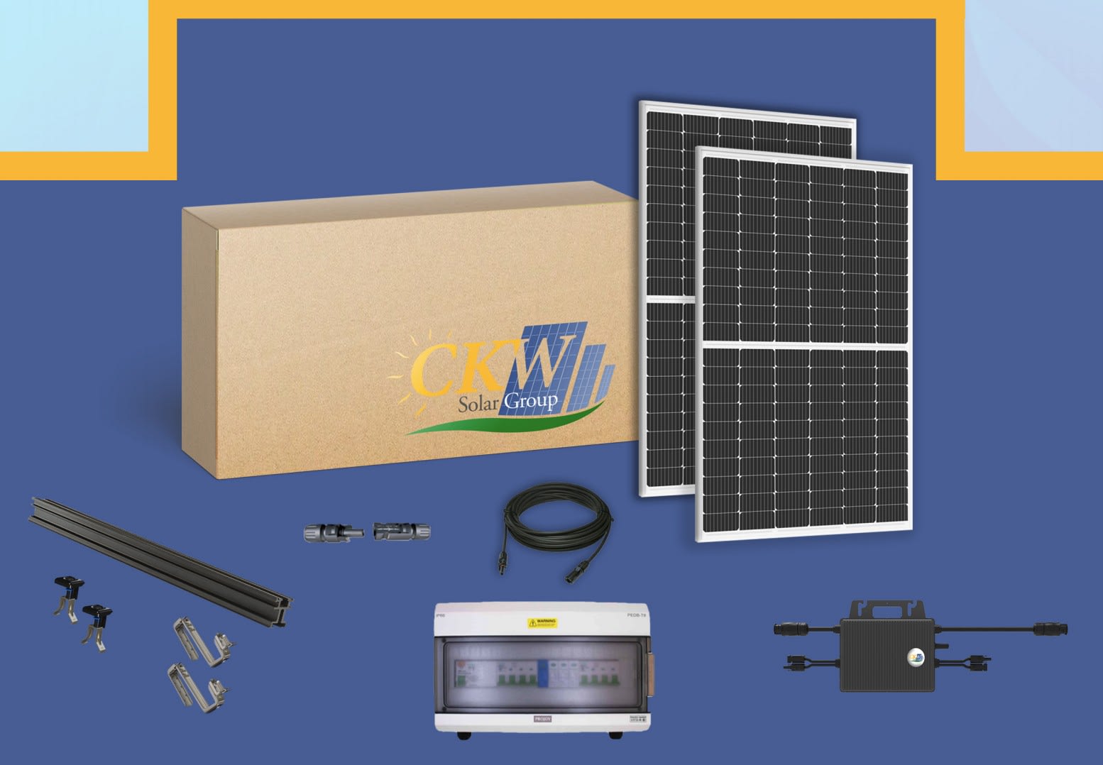 CKW Solar Group - Kit Solaire 9kW--12 micro-onduleur-24 panneaux 375W-toit tuile ETN-Coffret AC