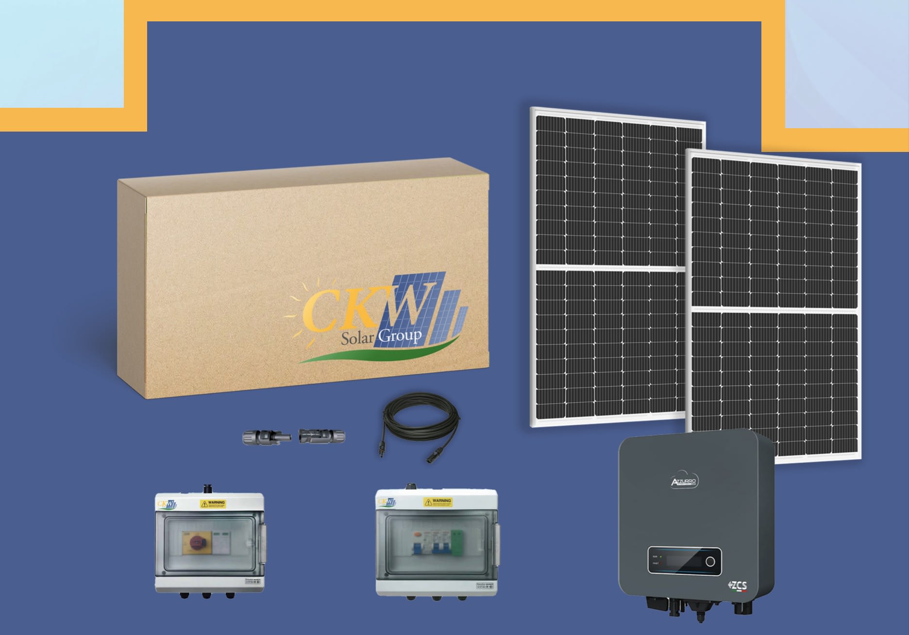 CKW Solar Group - Kit Solaire onduleur 3KW-8 panneaux 375W-sans fixation
