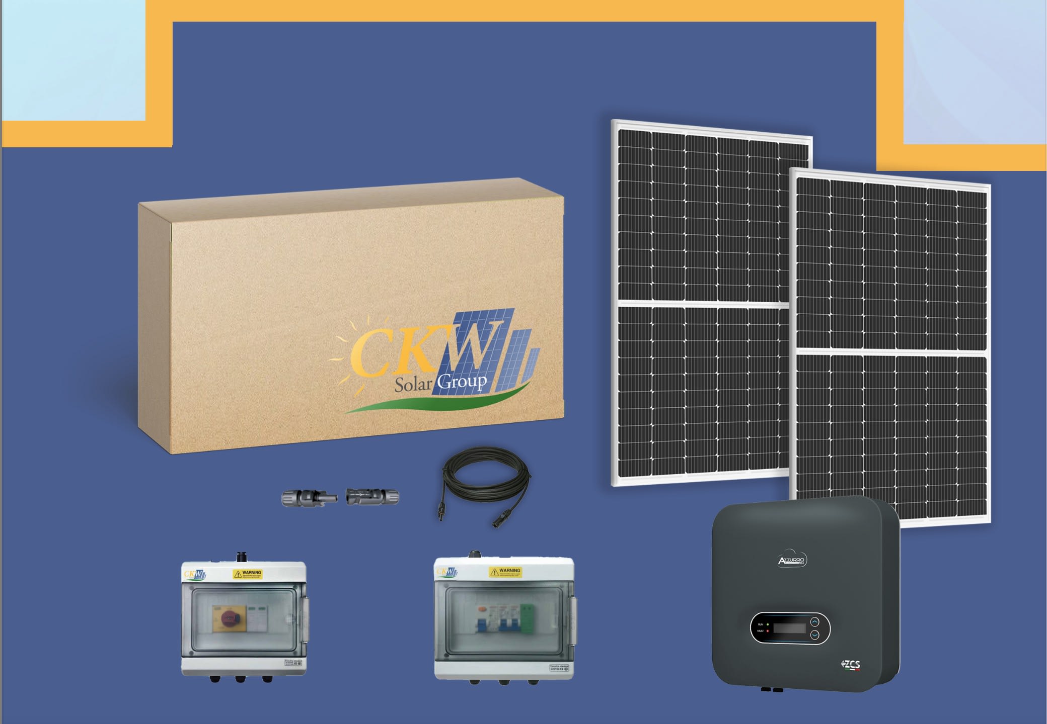 CKW Solar Group - Kit Solaire cle en main onduleur 6kW-16 panneaux 375W-sans fixation