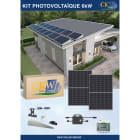 CKW Solar Group - Kit Solaire 6KW triphase-8 mic-ond. 16 panneaux 375W-toit plat ETN-Coffret AC