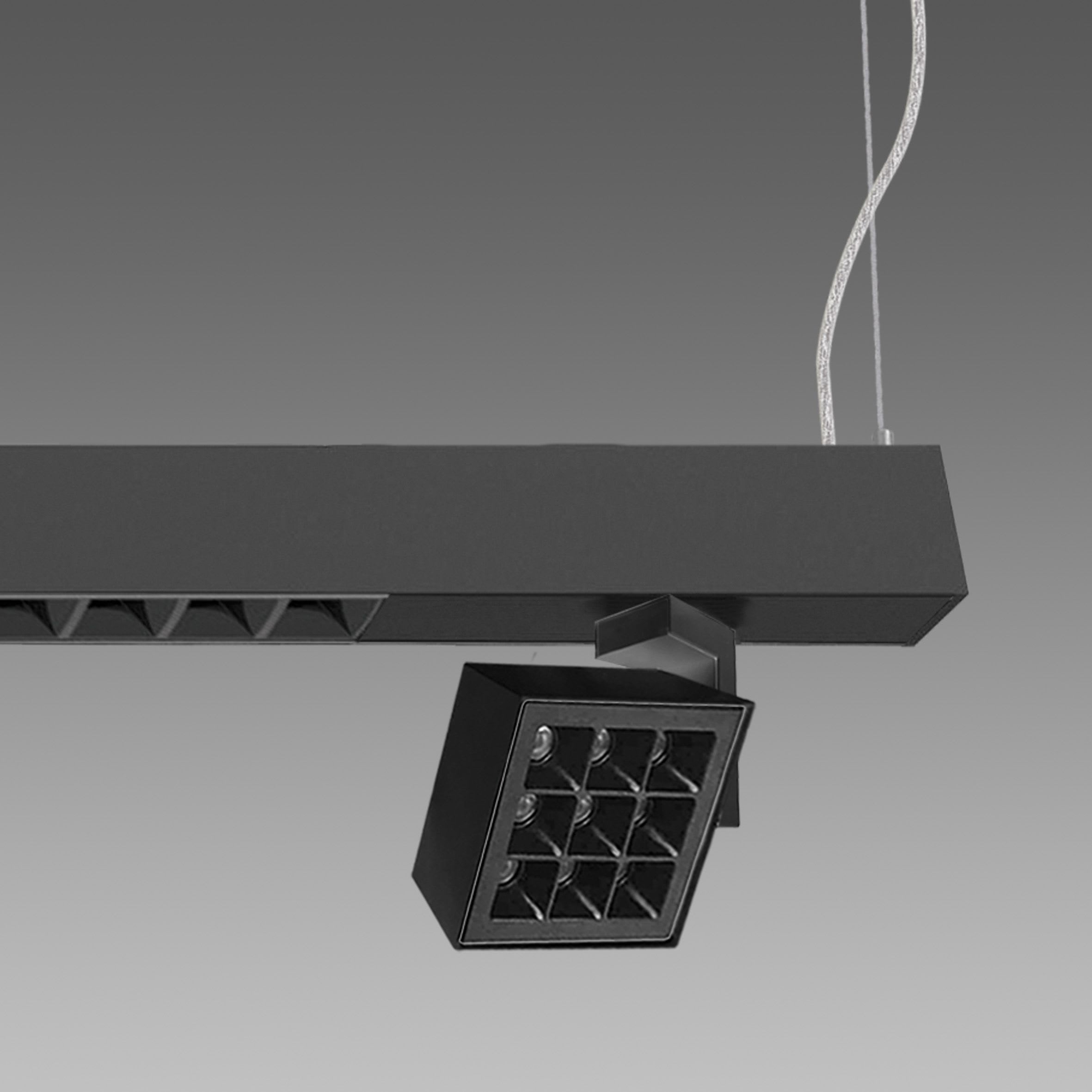 Fosnova - LISET 2.0 Led 96W C+M+2S blanc 4000K suspension UGR19
