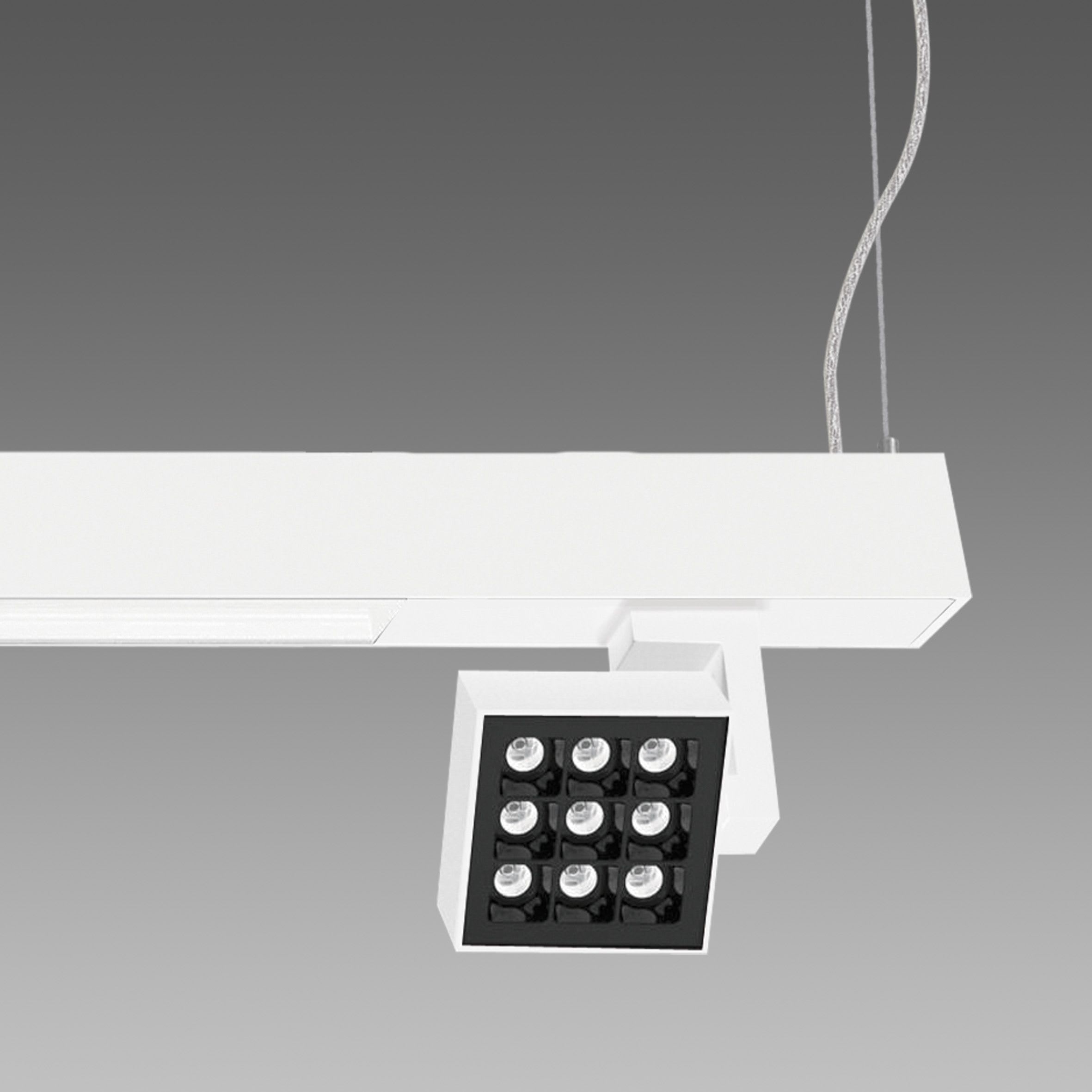 Fosnova - LISET 2.0 Led 101W C+2S noir 4000K suspension