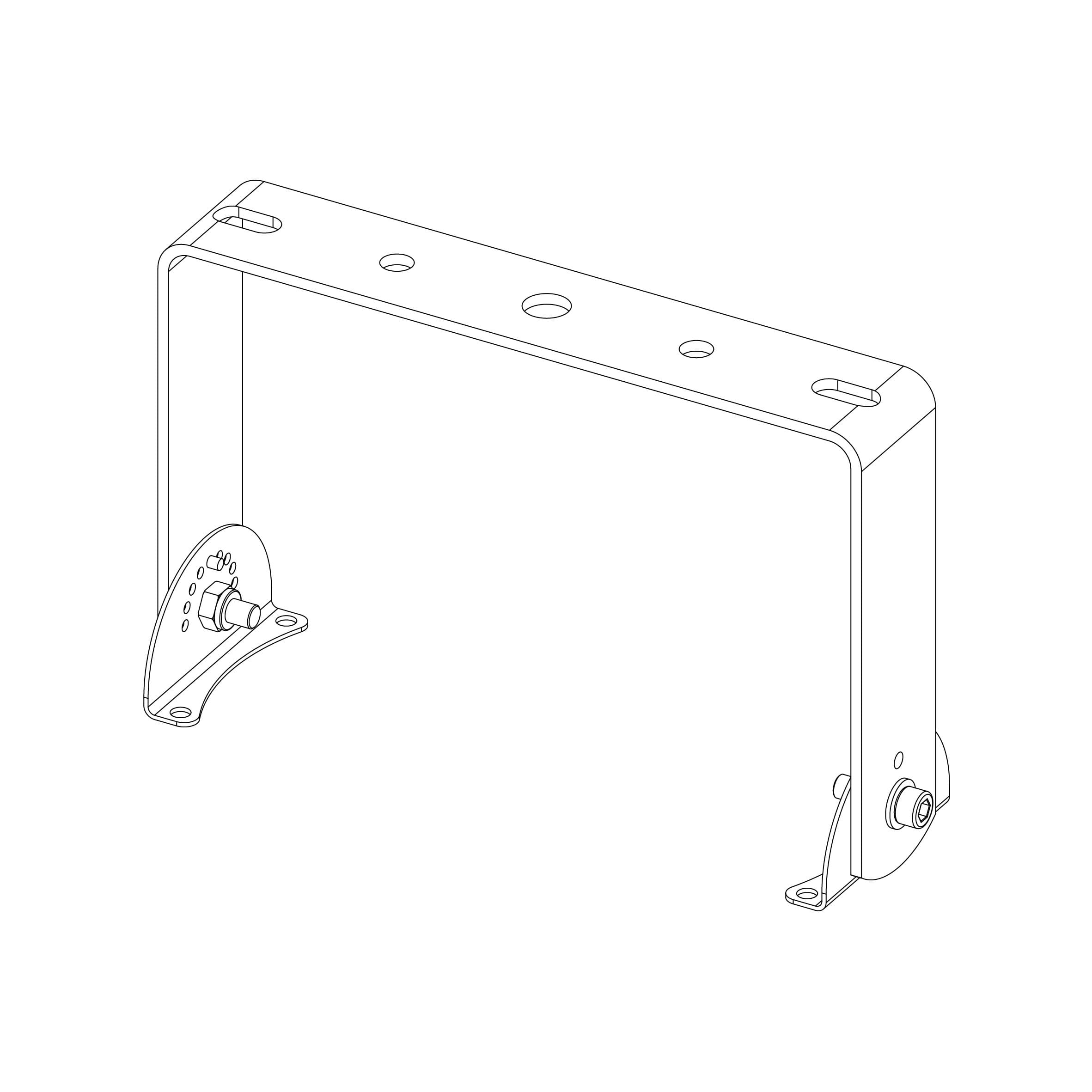 Fosnova - Etrier Argon 3500 3.4 graphite en acier galvanisé avec échelle graduée