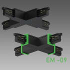 Fosnova - Raccord en X OMNITRACK PLUS blanc en polycarbonate