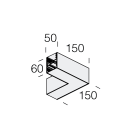 Fosnova - Module Angulaire suspension/plafonnier LISET 2.0 blanc