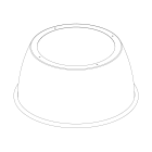 Fosnova - Jupe Reflecteur Argon 3500 3.4 en aluminium embouti strié