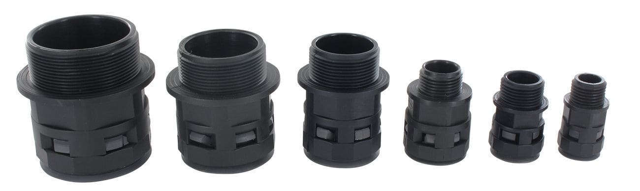 BLM - Raccord droit pol. noir NYLOFIX N°36-ISO40