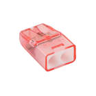 BLM - Borne de connexion transparente 2 entrées rouges MINI CONNEX green