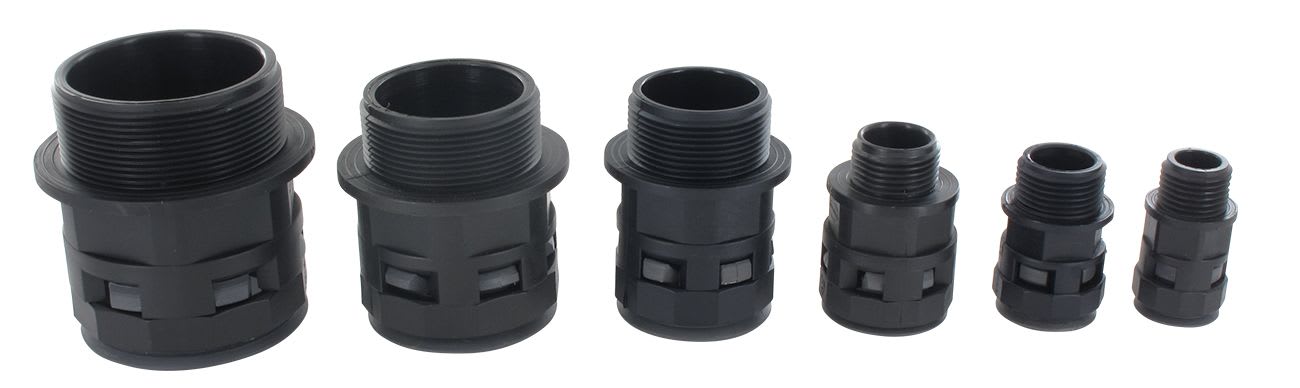 BLM - Raccord droit pol. noir NYLOFIX N°29-ISO40