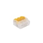 BLM - Borne à leviers transparente jaune 3 entrées EASY CONNEX