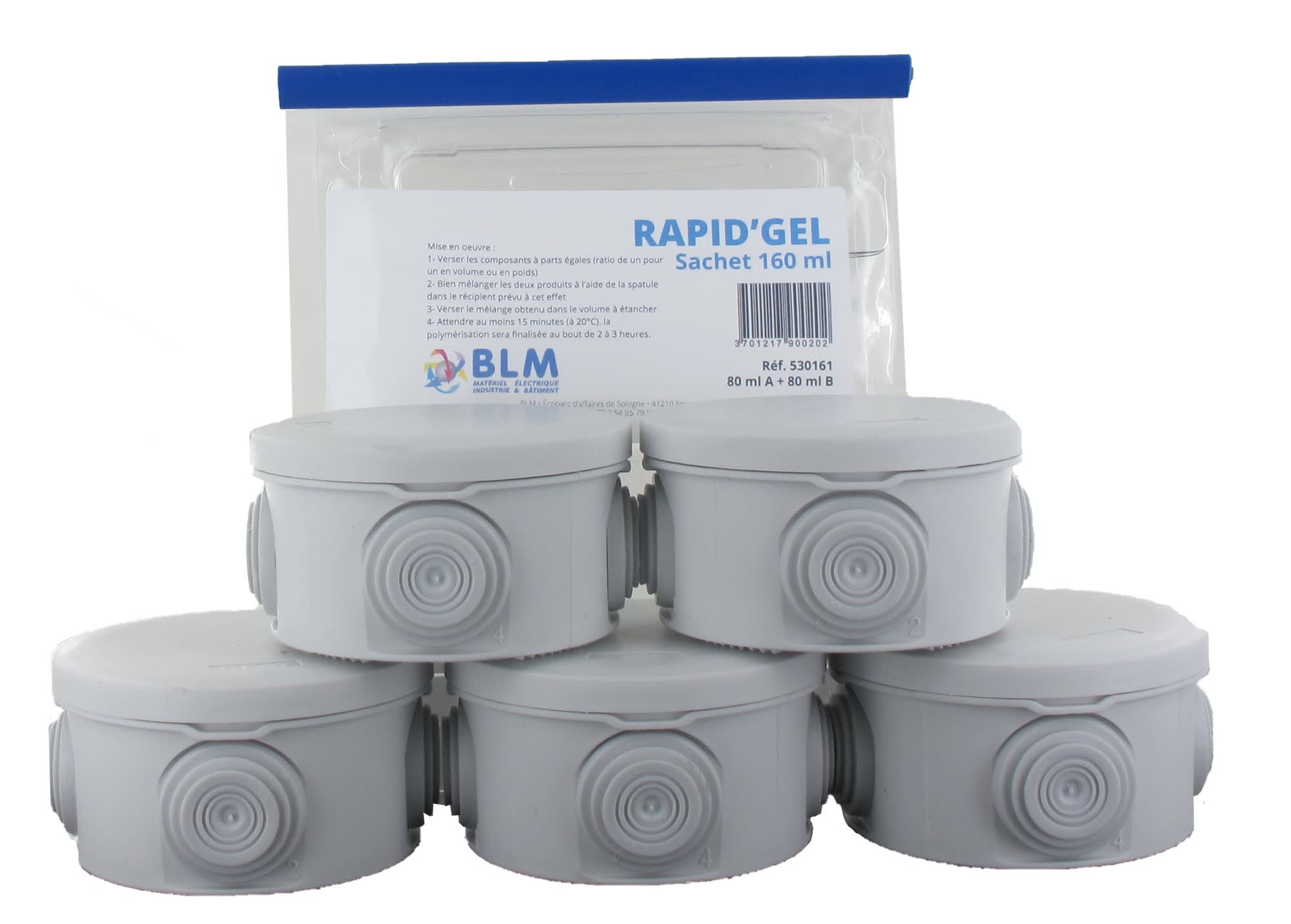 BLM - Kit 5 btes 515209 + 5 Rapid'Gel 160 ml