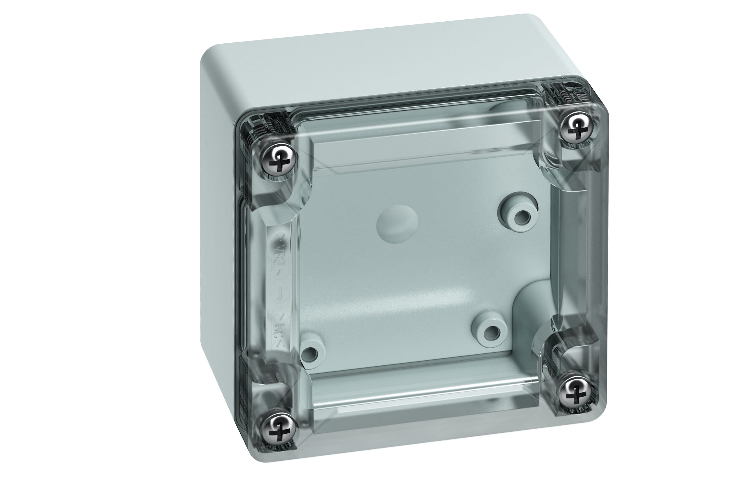 Spelsberg - TG ABS 88-6-to*Boite vide faces lisses-ABS gris+couv. transparent-84x82x55 mm