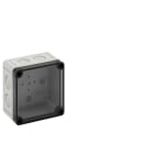 Spelsberg - TK PS 1111-7-tm*Boite+estampages-Polystyrène gris+couv.transparent-110x110x66mm